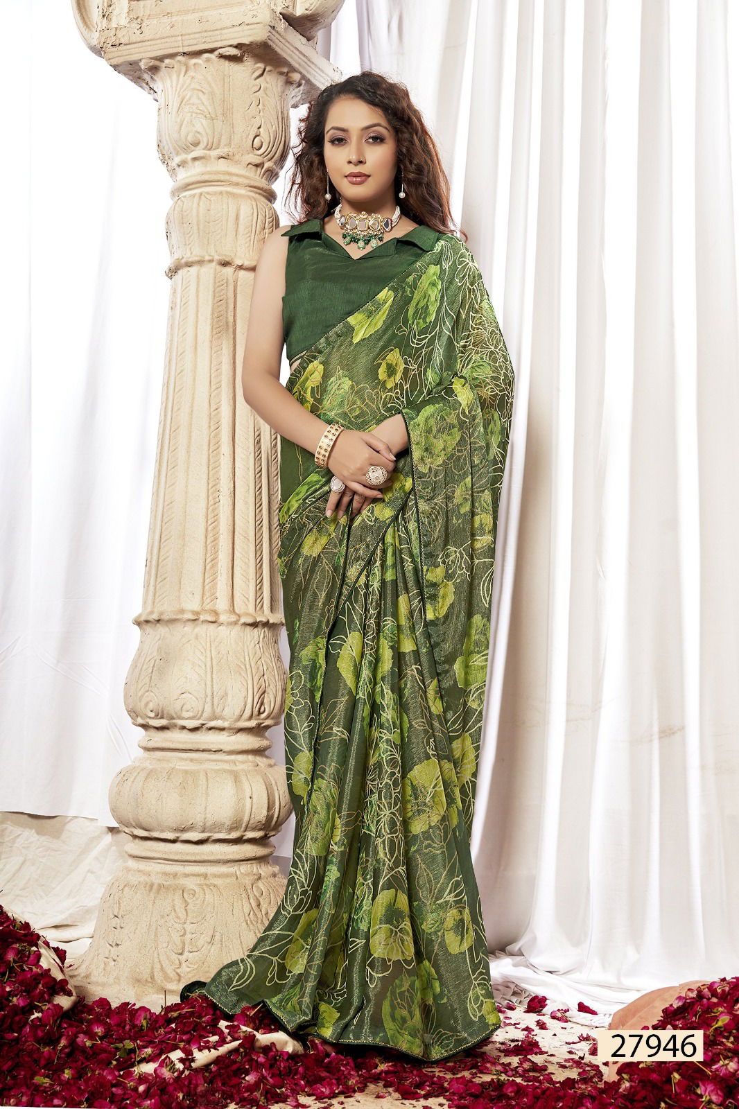 Fariha By Vallabhi Printed Designer Brasso Sarees Wholesale Shop In Surat